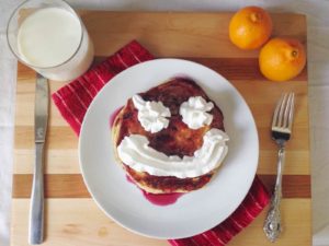 smiley face pancakes