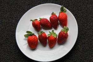 strawberries on a plate