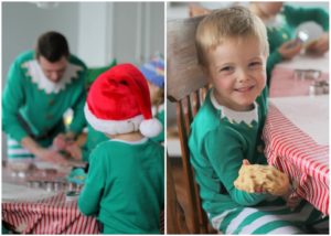 boy showing off his cookie