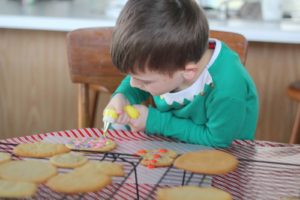 kai decorating christmas cookies